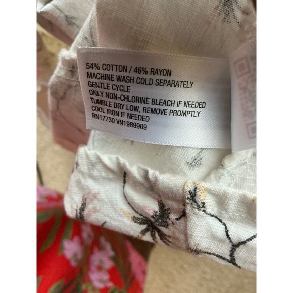 Universal Thread Women's XX Large White Floral Tiered Midi Dress Balloon Sleeve - Picture 6 of 7